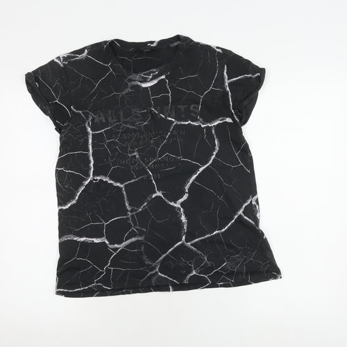 AllSaints Women's Black Regular Fit T-Shirt