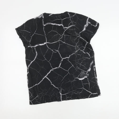 AllSaints Women's Black Regular Fit T-Shirt