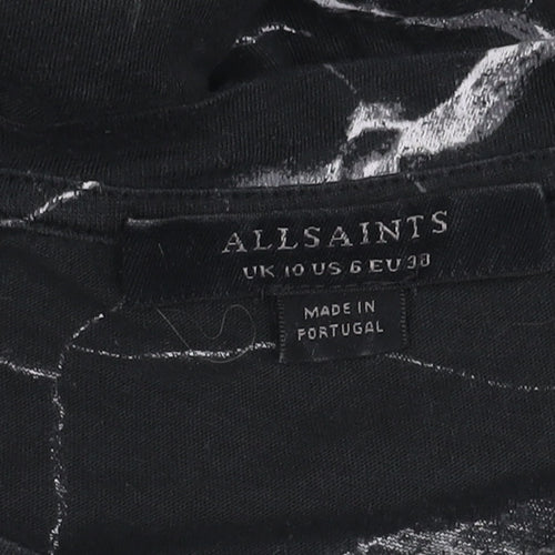 AllSaints Women's Black Regular Fit T-Shirt