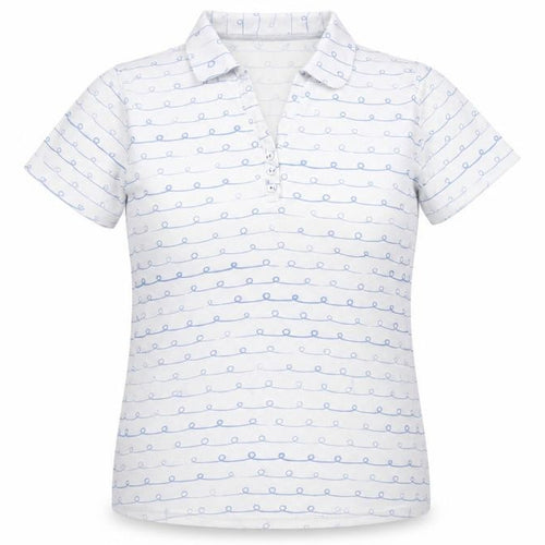 Isle Women's White Polo Shirt Size 14 Comfy Cotton Casual