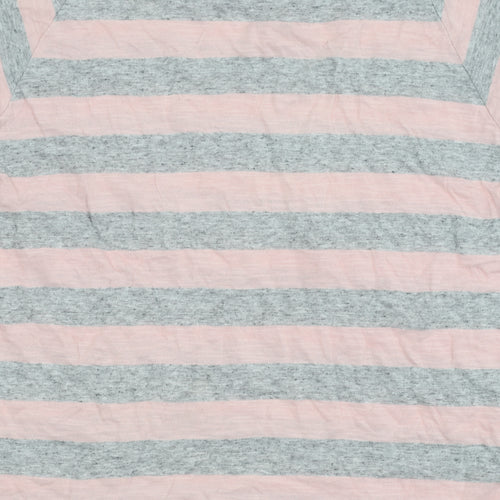 Crew Clothing Pink Grey Striped T-Shirt Women's Size 14