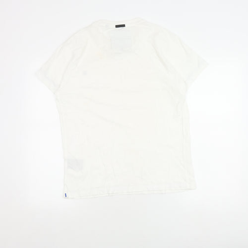 Superdry Men’s White Cotton T-Shirt Size L