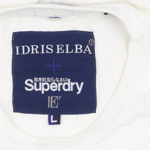 Superdry Men’s White Cotton T-Shirt Size L