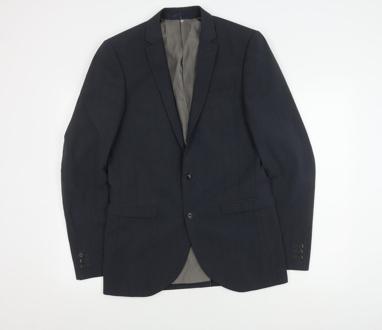 Next Men's Blue Long Blazer Jacket 38L