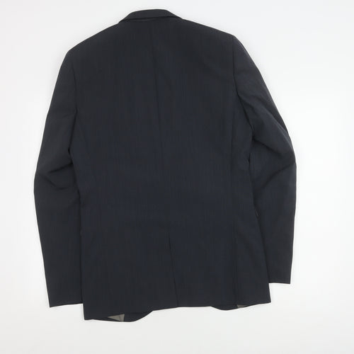 Next Men's Blue Long Blazer Jacket 38L