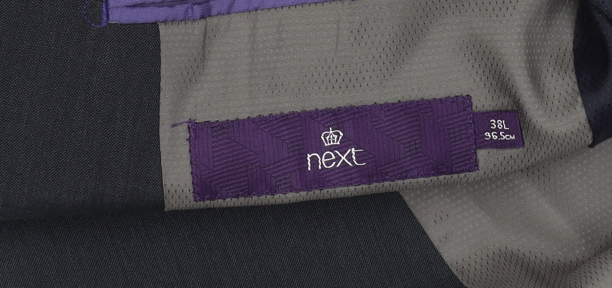 Next Men's Blue Long Blazer Jacket 38L