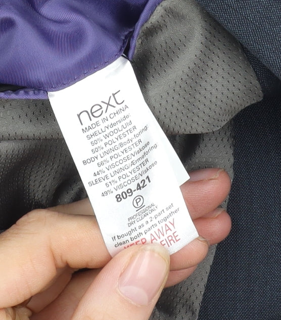 Next Men's Blue Long Blazer Jacket 38L