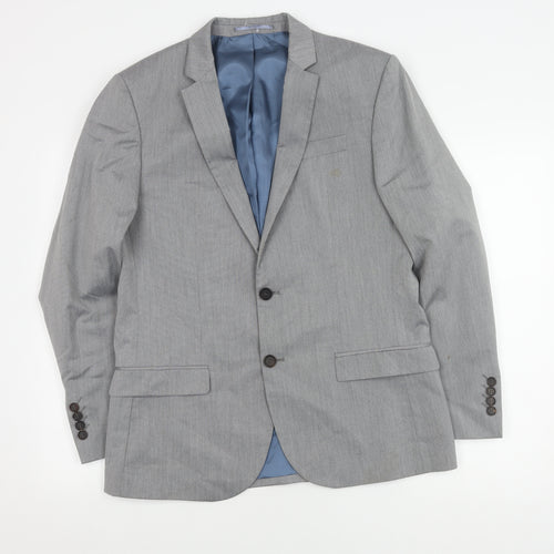 River Island Men's Grey Blazer Jacket Size 40S Formal