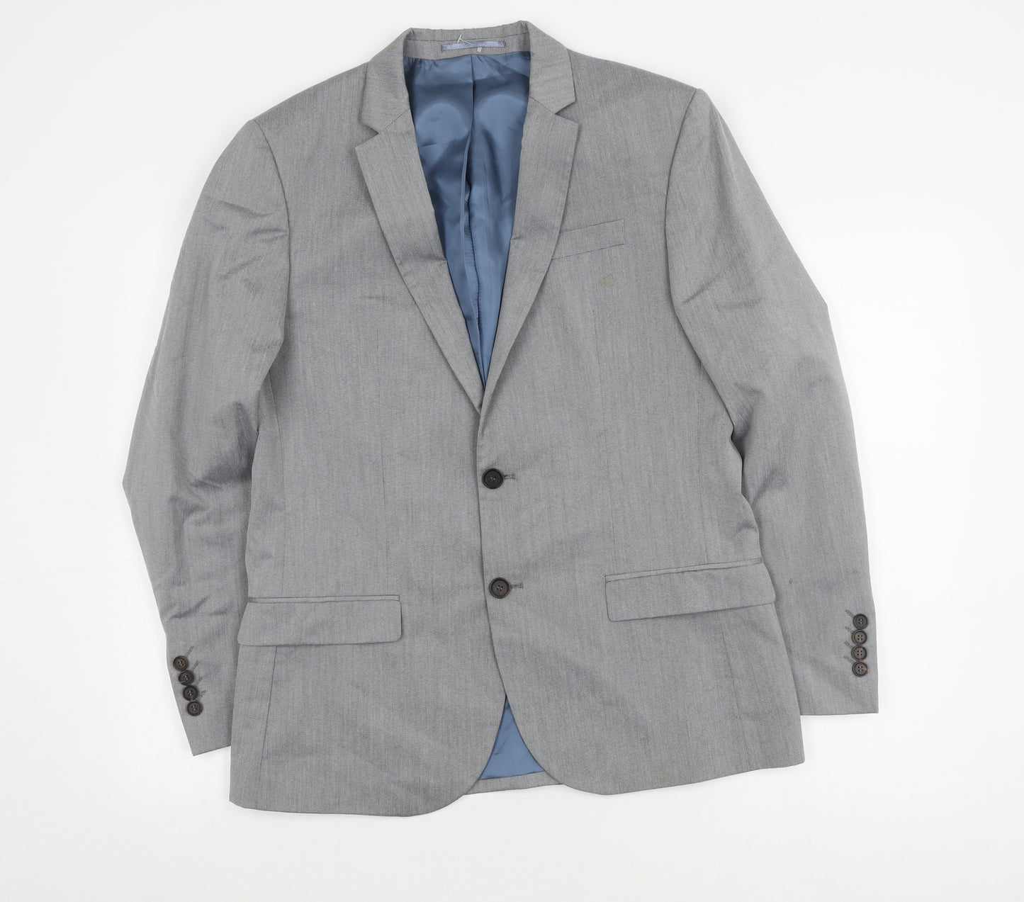 River Island Men's Grey Blazer Jacket Size 40S Formal
