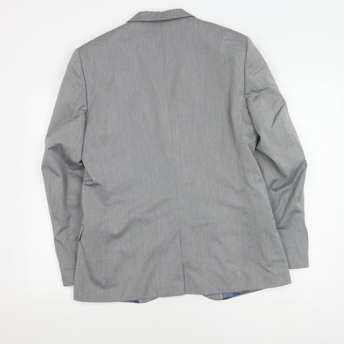 River Island Men's Grey Blazer Jacket Size 40S Formal