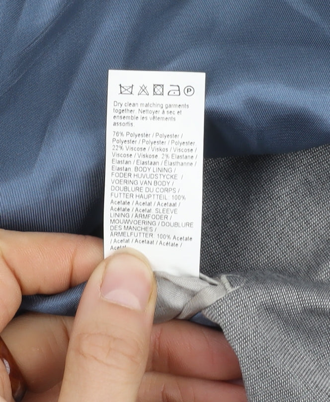 River Island Men's Grey Blazer Jacket Size 40S Formal