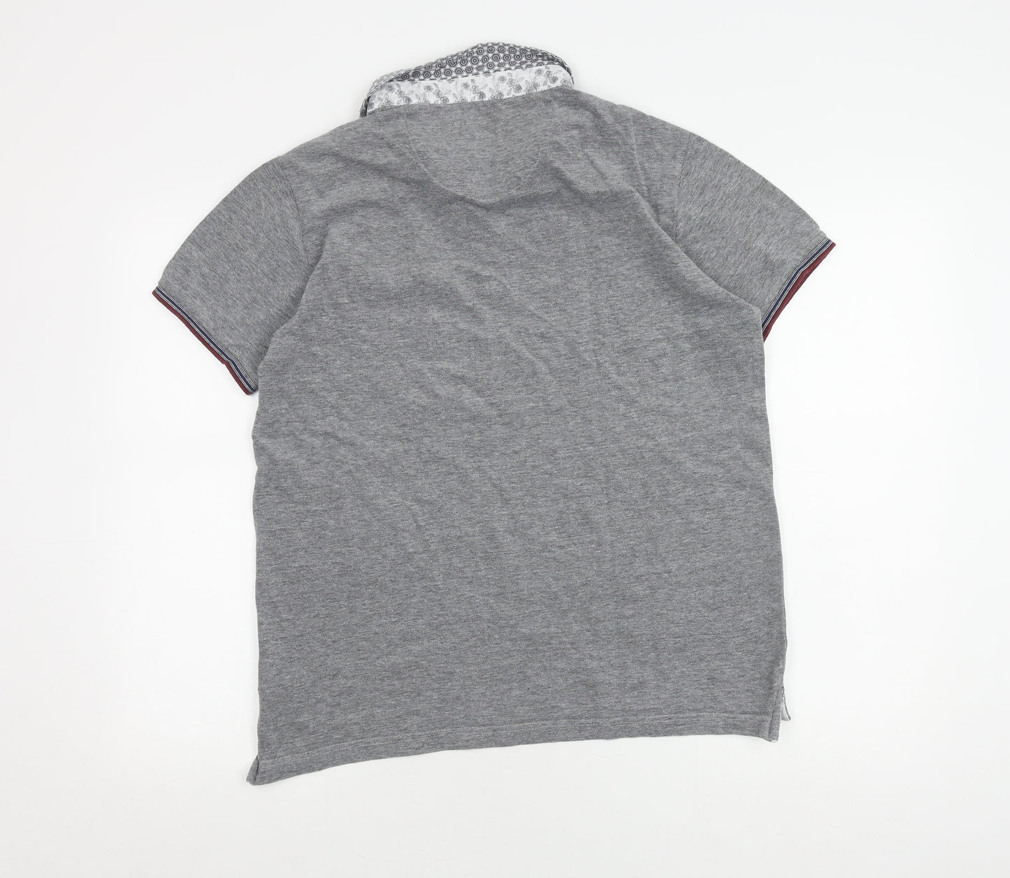 Brave Soul Men's Grey Polo Shirt, M, Short Sleeve