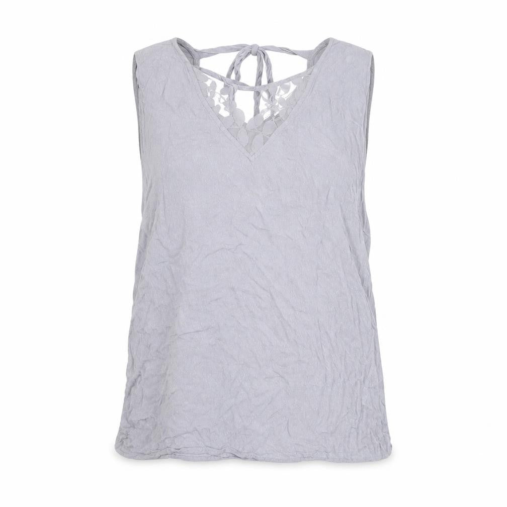 Front view of RJR.John Rocha Women's Grey Tank Top, size 18, V-Neck