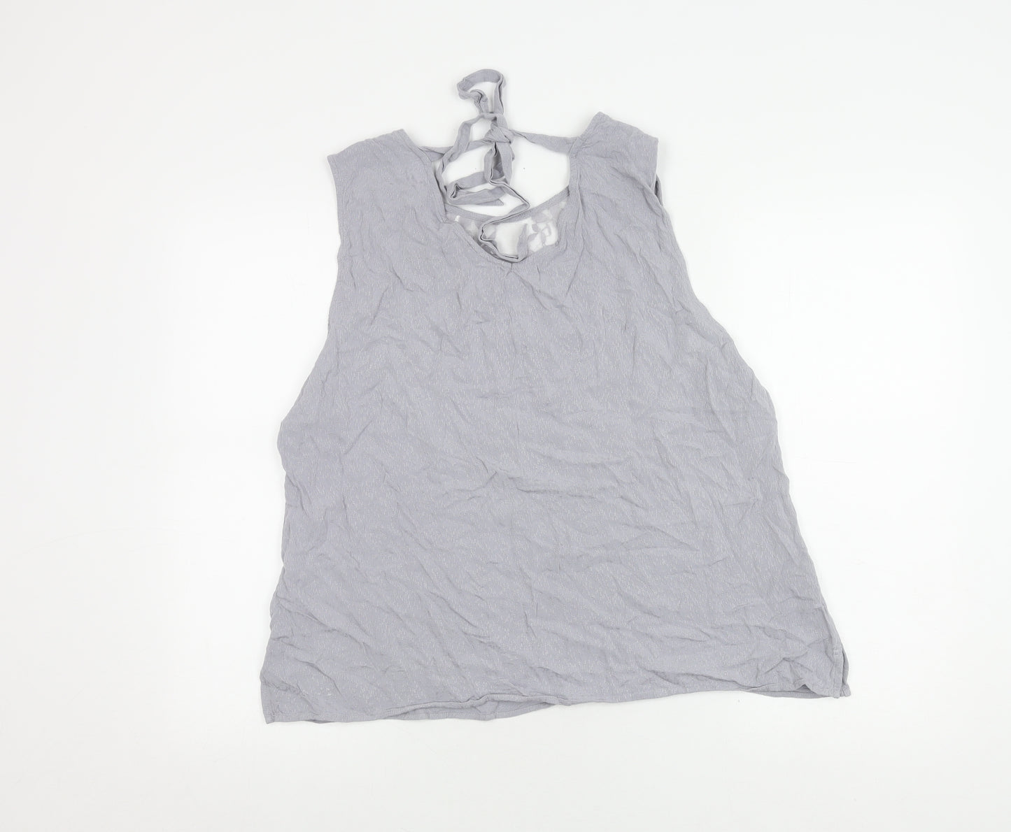 RJR John Rocha Women's Grey Tank Top, Size 18, V-Neck