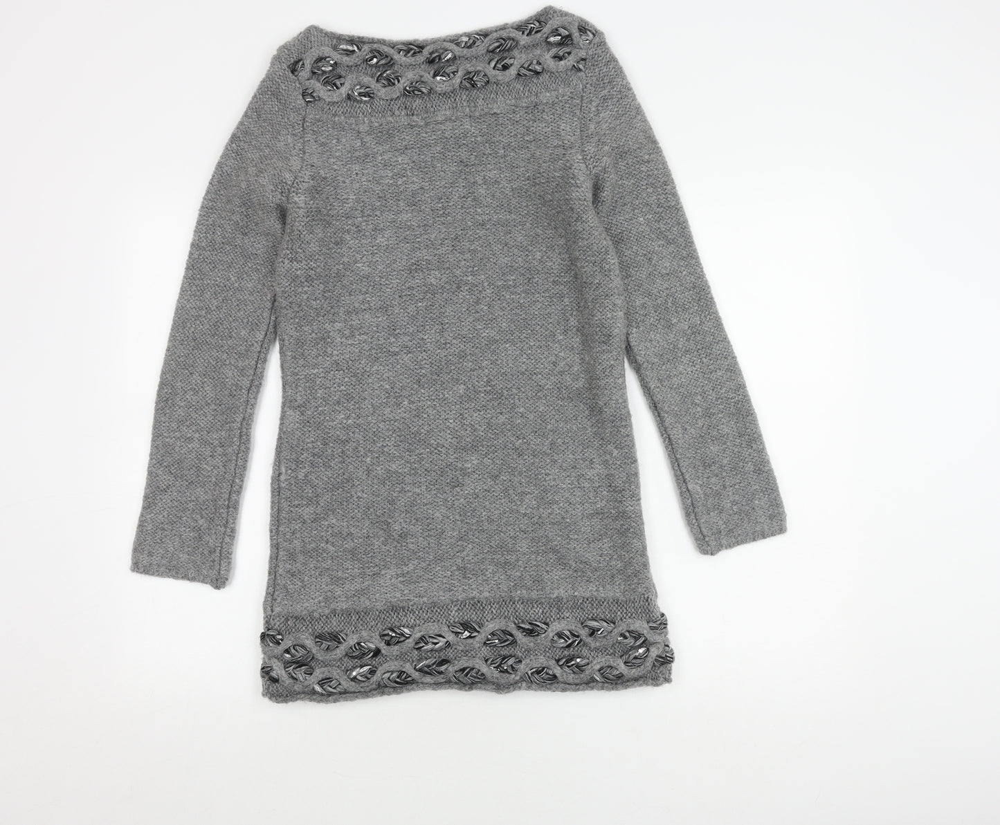 Marks and Spencer Grey Women's Jumper, Small, Boat Neck