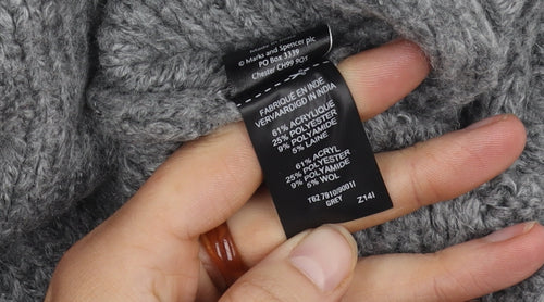 Marks and Spencer Grey Women's Jumper, Small, Boat Neck