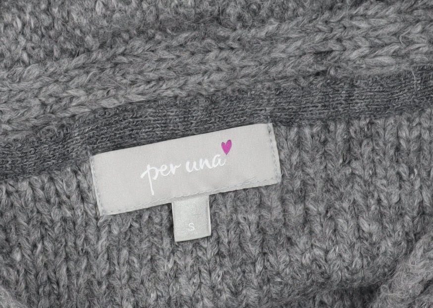 Marks and Spencer Grey Women's Jumper, Small, Boat Neck