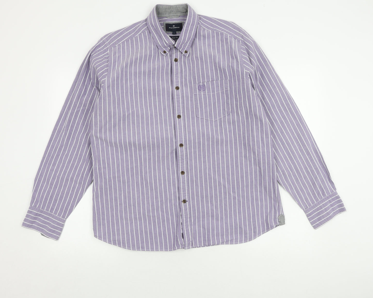 Marks and Spencer Men's Purple Slim Fit Shirt
