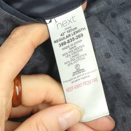 Next Men's Blue Blazer 42R Regular Fit Jacket