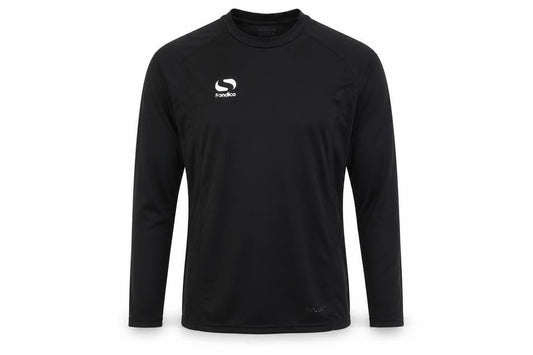 Front view of Sondico Men's Black L Long Sleeve Pullover