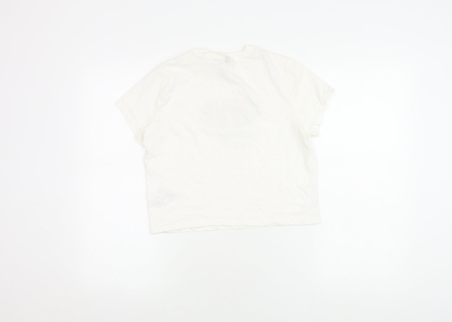 Divided Women’s White Graphic T-Shirt Size 12 Cotton