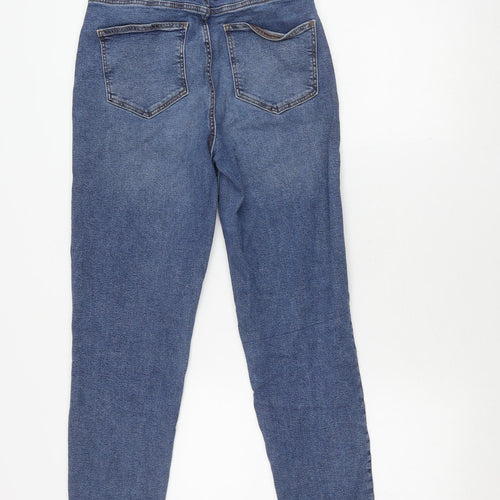 Pieces Women's Blue Denim Jeans, Medium, Cotton Blend