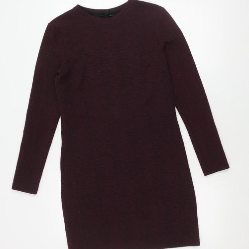 Topshop Women's Multicoloured Dress Size 12 Long Sleeve