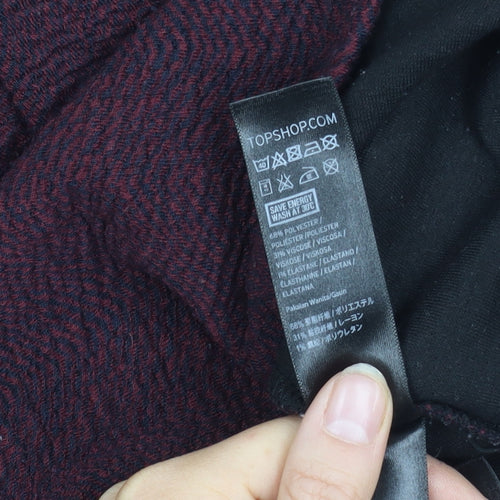 Topshop Women's Multicoloured Dress Size 12 Long Sleeve