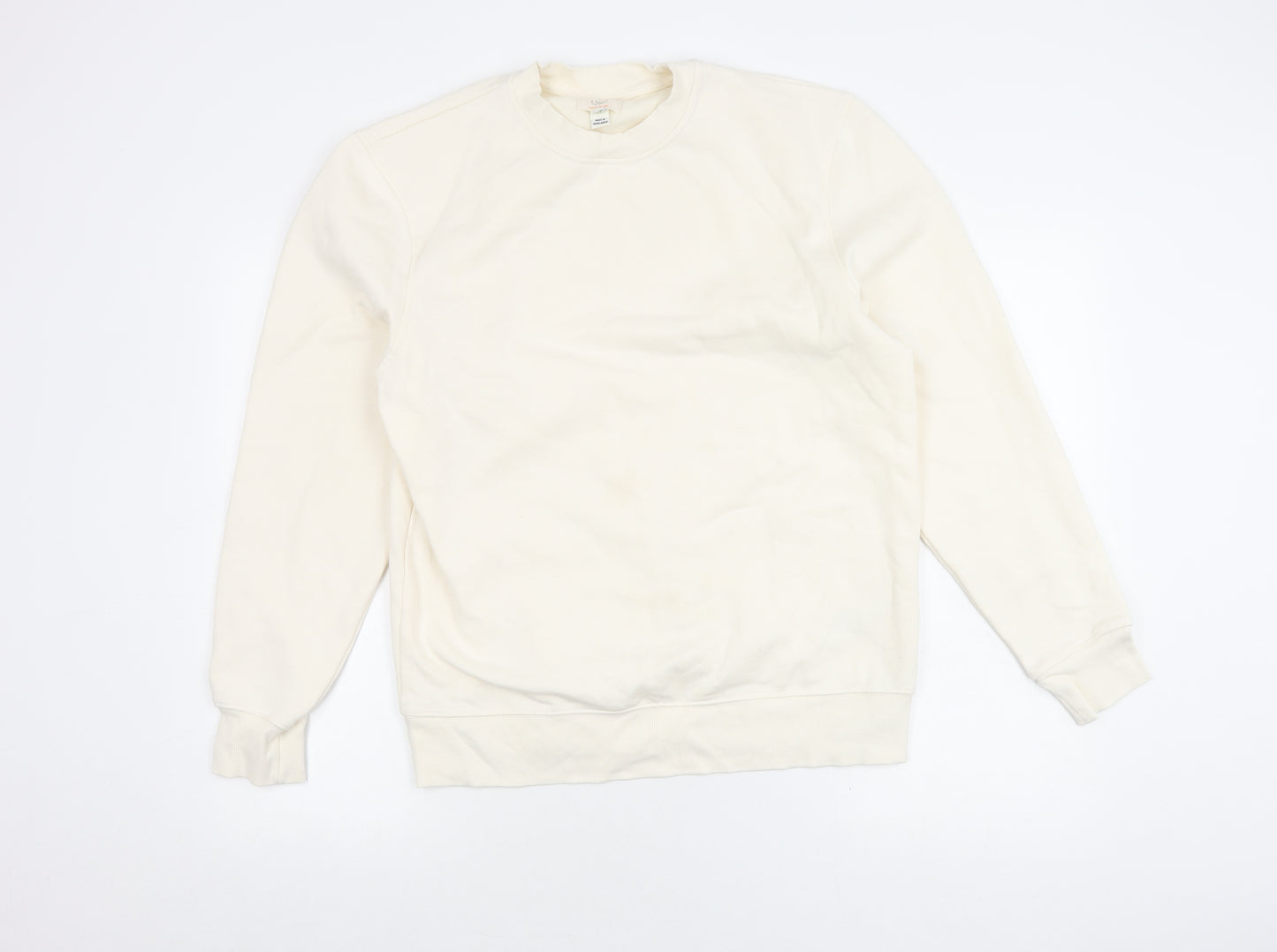 River Island Unisex White Pullover Sweatshirt - Medium