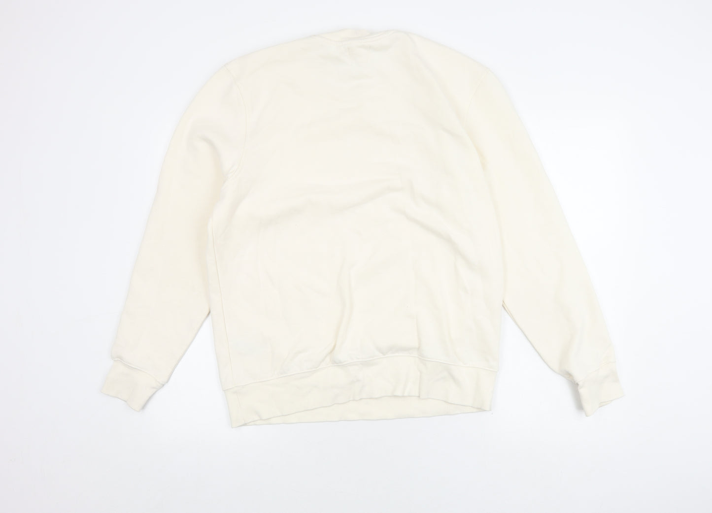 River Island Unisex White Pullover Sweatshirt - Medium