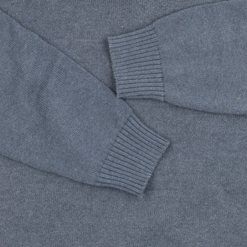 Maine New England Men's Blue V-Neck Pullover Jumper L