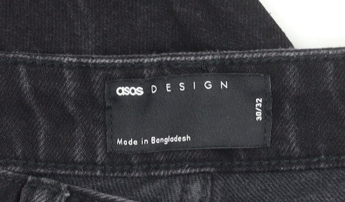 ASOS DESIGN Women's Black Straight Leg Jeans L