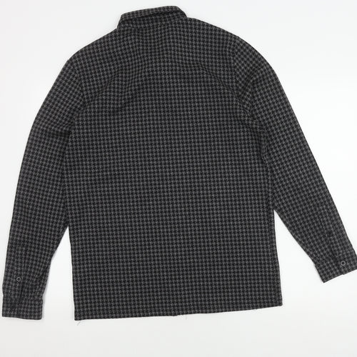 boohooMAN Men's Grey Houndstooth Jacket L