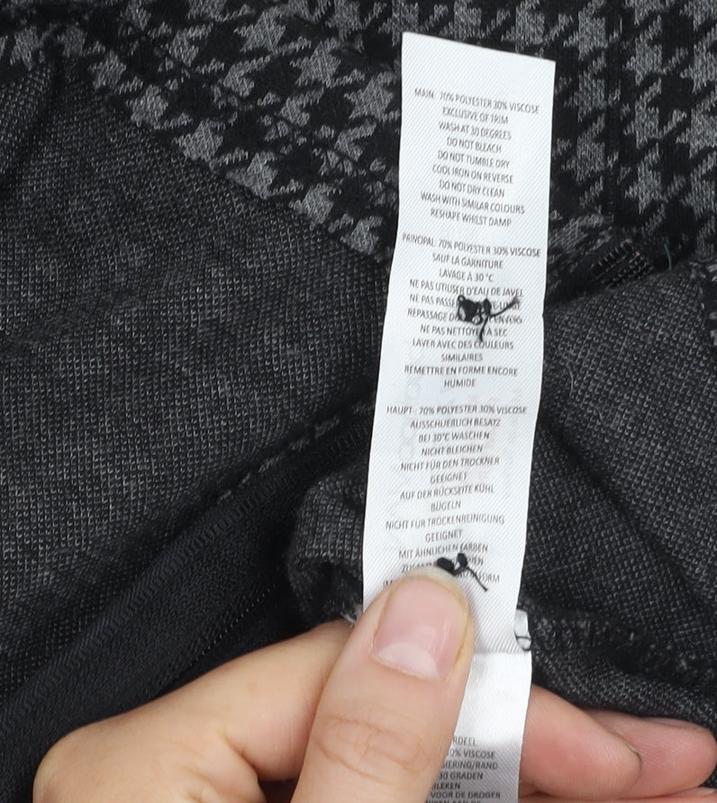 boohooMAN Men's Grey Houndstooth Jacket L