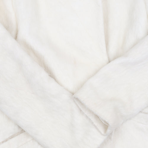 Topshop Women's Ivory Overcoat UK 8 Classic Style