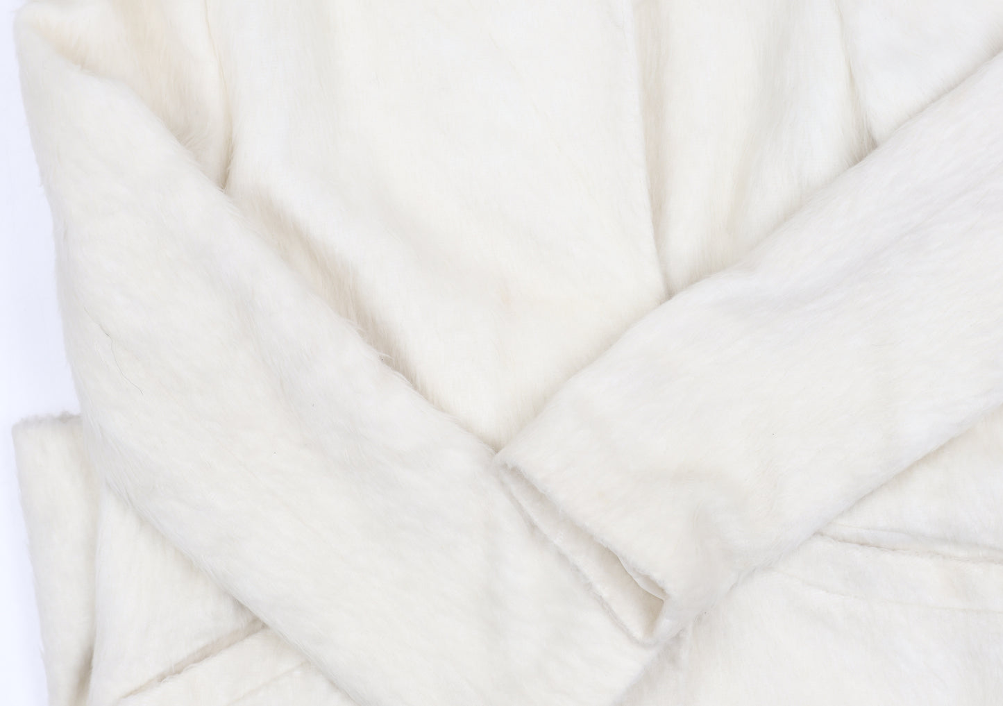 Topshop Women's Ivory Overcoat UK 8 Classic Style