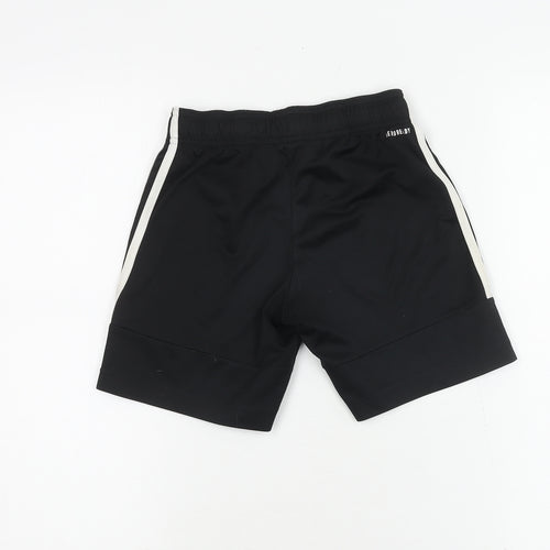 Adidas Boys Black Athletic Shorts 7-8 Years Gym Training