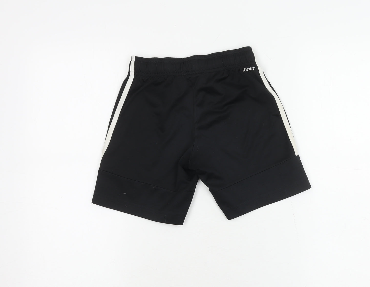 Adidas Boys Black Athletic Shorts 7-8 Years Gym Training