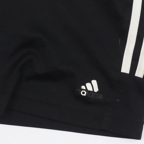 Adidas Boys Black Athletic Shorts 7-8 Years Gym Training