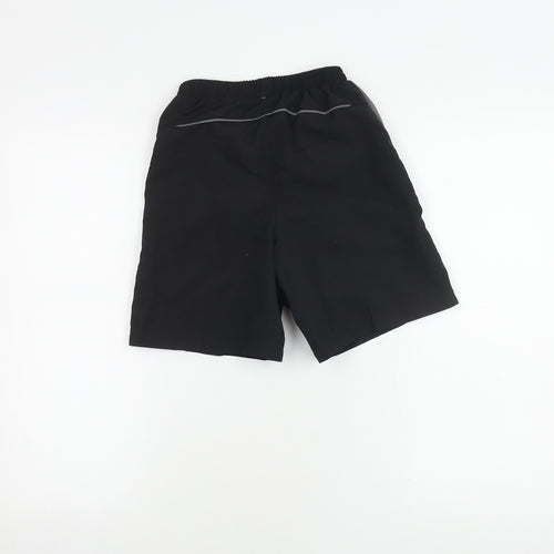 Slazenger Boys Black Athletic Shorts 7-8 Years Quick Dry