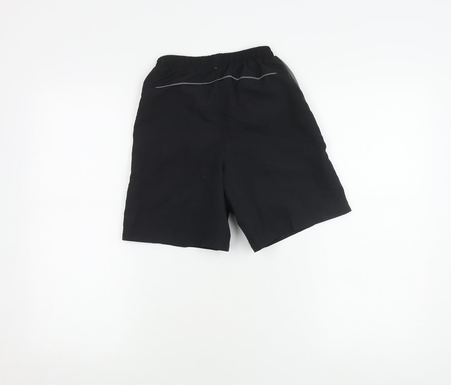 Slazenger Boys Black Athletic Shorts 7-8 Years Quick Dry