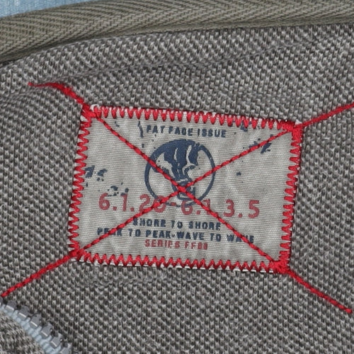 Fat Face Men's Grey XL Cotton 1/2 Zip Jumper