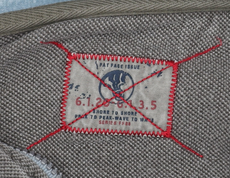 Fat Face Men's Grey XL Cotton 1/2 Zip Jumper