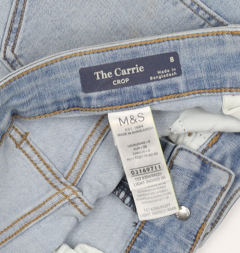 Marks and Spencer Women's Blue Cropped Jeans Size 8