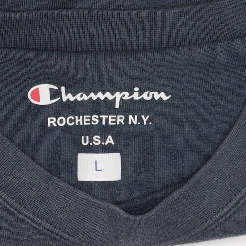 Champion Men's Blue Pullover Sweatshirt, Large