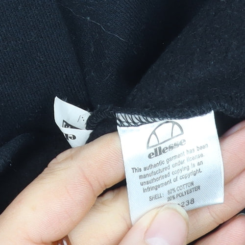 Ellesse Black Unisex Sweatshirt Size 12 Pullover Logo