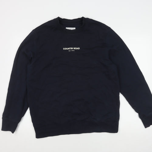 Country Road Men's Blue Pullover Sweatshirt M