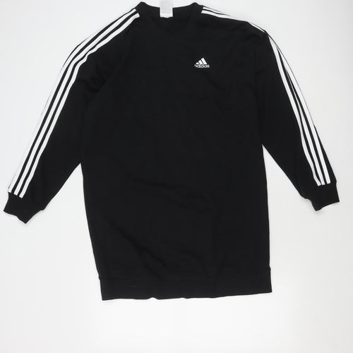 Adidas Black Logo Long Sleeve Dress XS