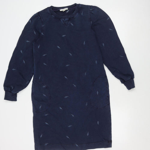 White Stuff Women's Blue Shift Dress, Size 8, Pockets