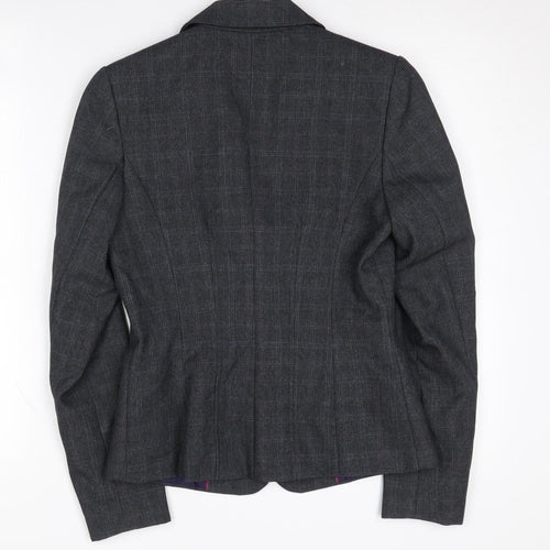 Next Women's Grey Check Blazer Size 8 Single-Breasted